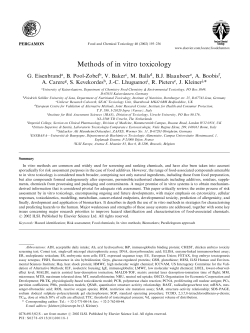 Methods of in vitro toxicology