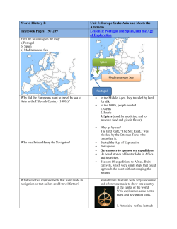 World History B Unit 5: Europe Seeks Asia and Meets the Americas
