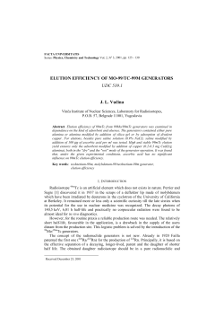 elution efficiency of mo-99/tc-99m generators