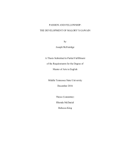 PASSION AND FELLOWSHIP: THE