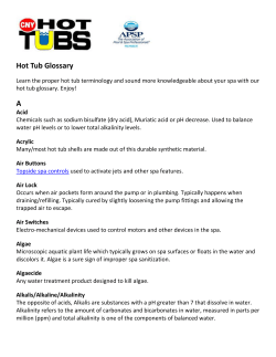 Hot Tub Glossary A