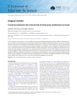 Coral recruitment: the critical role of early post