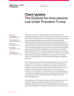 The Outlook for International Law Under President Trump