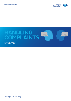 handling complaints - dentalprotection.org