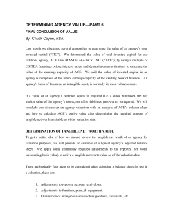 determining agency value-part 6