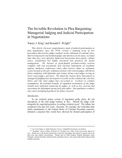 The Invisible Revolution in Plea Bargaining