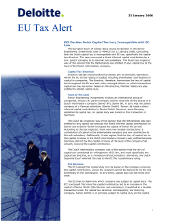 EU Tax Alert - Deloitte Tax Publications
