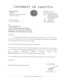 Draft Course Structure for B.com (Honours