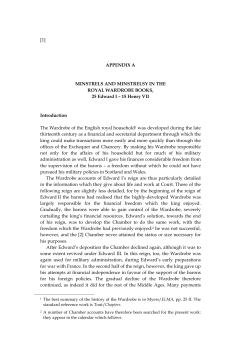 Minstrels And Minstrelsy In The Royal Wardrobe Books, 25 Edward I