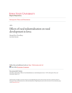 Effects of rural industrialization on rural development in Iowa