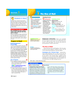 Section 3 The Rise of Mali - Mr. Gonzales` History Class MacArthur