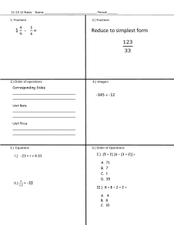 1 - = Reduce to simplest form
