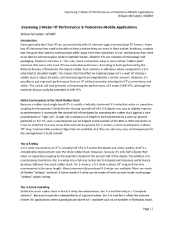 Improving 2-Meter HT Performance in Pedestrian