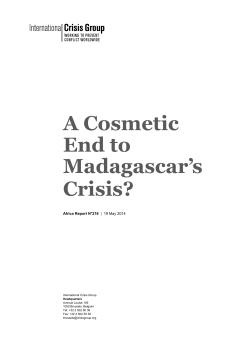 A Cosmetic End to Madagascar`s Crisis?