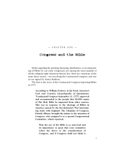 Congress and the Bible