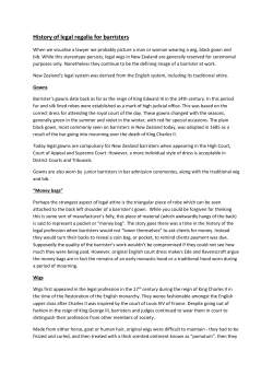 History of legal regalia for barristers