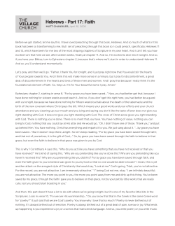 Hebrews - Part 17: Faith