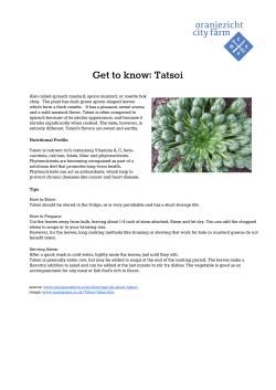 Get to know: Tatsoi