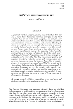 Mi&scaron;čević`s Reply to Georges Rey