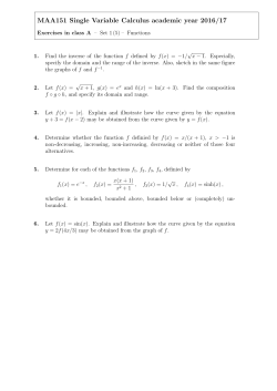 MAA151 Single Variable Calculus academic year 2016/17