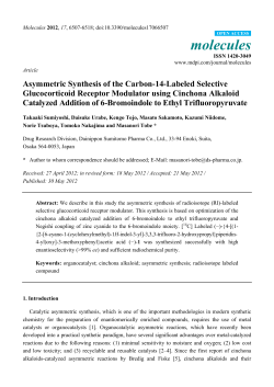 Asymmetric Synthesis of the Carbon-14-Labeled Selective