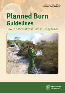 Planned Burn Guidelines - How to assess if your burn is ready to go