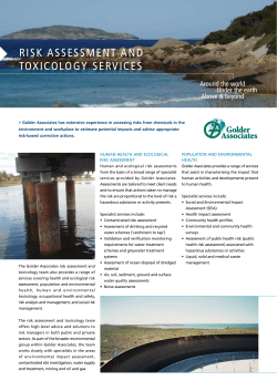 risk assessment and toxicology services
