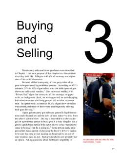Buying and Selling