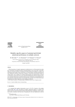Modality-specific aspects of sustained and divided attentional