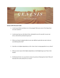 Genesis 16 MC Discussion Guide 1. In what ways did Sari and