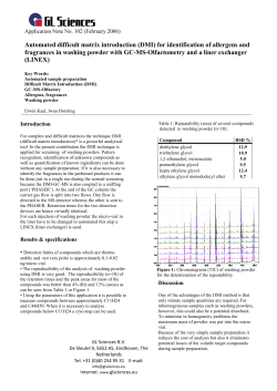 Identification of allergens and fragrances in