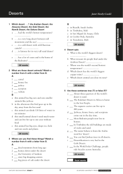 Deserts - Englishcenter