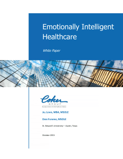 Emotionally Intelligent Healthcare