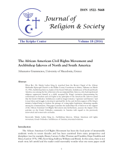 The African American Civil Rights Movement and Archbishop