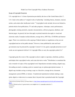 Model Law Firm Copyright Guidance Document