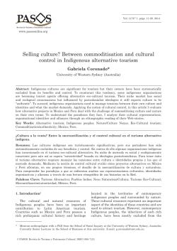 Selling culture? Between commoditisation and