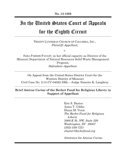 amicus brief - The Becket Fund