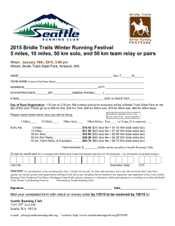 2015 Bridle Trails Winter Running Festival 5 miles, 10 miles, 50 km