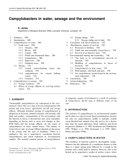 Campylobacters in water, sewage and the environment