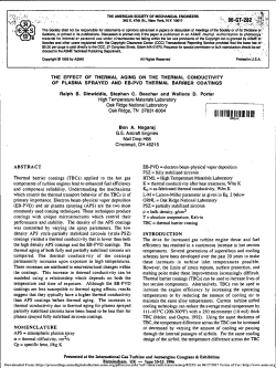 The Effect of Thermal Aging on the Thermal Conductivity of Plasma