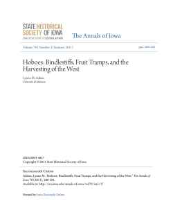 Hoboes: Bindlestiffs, Fruit Tramps, and the Harvesting of the West