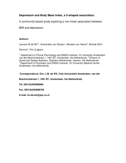 Depression and Body Mass Index, a U-shaped association