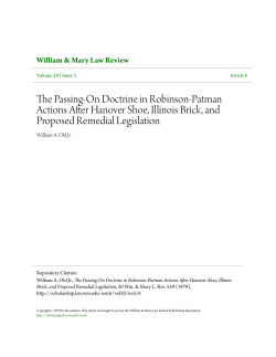 The Passing-On Doctrine in Robinson