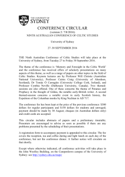 conference circular - The University of Sydney
