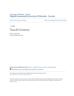 Taxicab Geometry - DigitalCommons@University of Nebraska