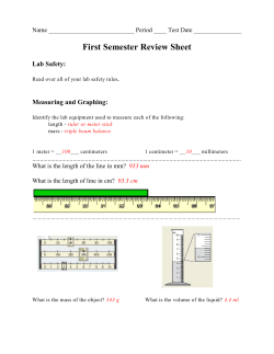 First Semester Exam Review Sheet Answers 2016