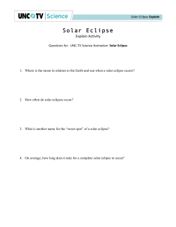 Solar Eclipse - UNC