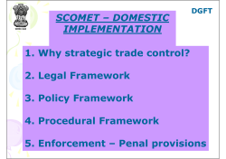 SCOMET - Domestic Implementation