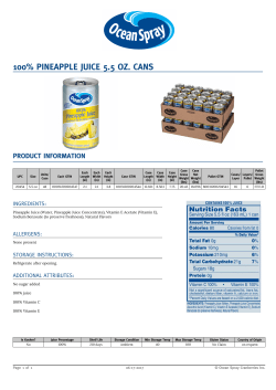 100% PINEAPPLE JUICE 5.5 OZ. CANS