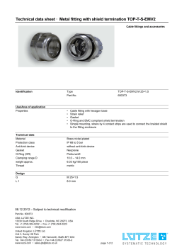 Technical data sheet · Metal fitting with shield termination